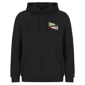 Felpe con cappuccio  Tommy Jeans  TJM REG UNI FLAG TIGER HOODIE  Nero -  Felpe con cappuccio Abbigliamento Uomo