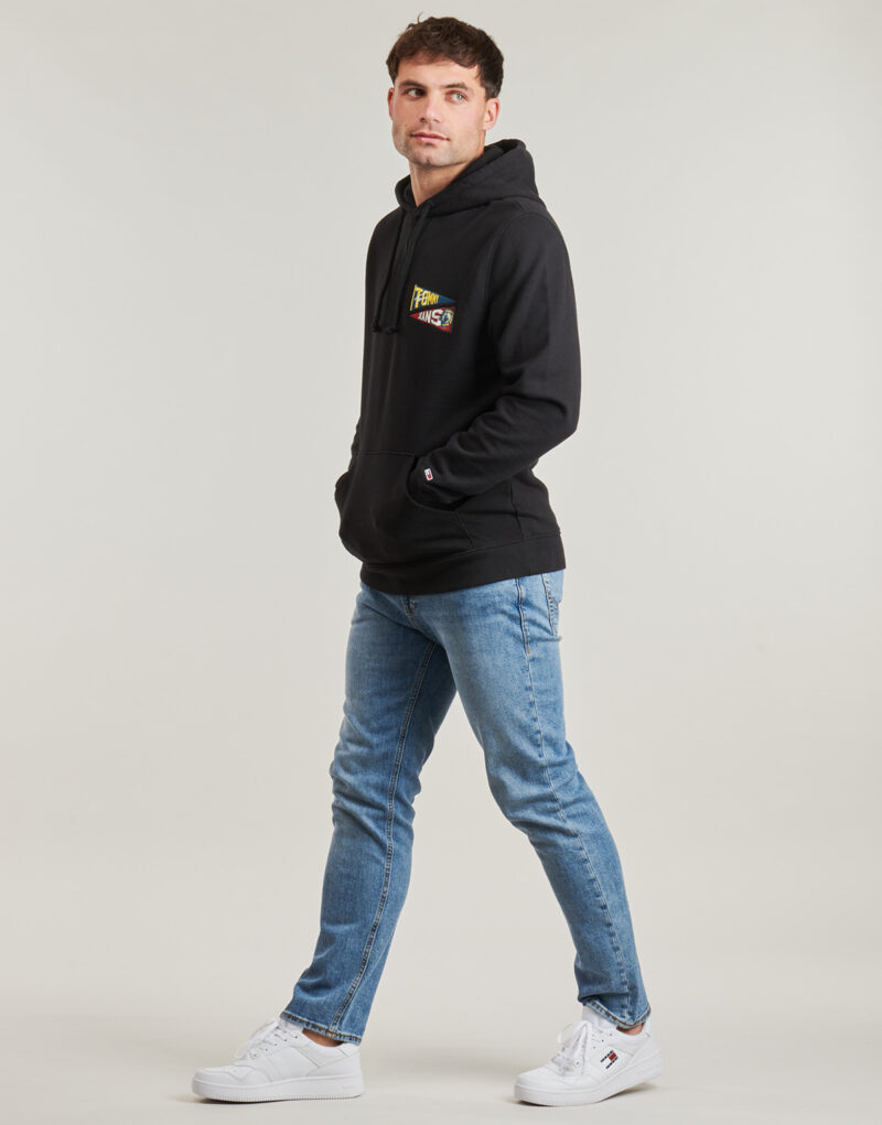 Felpe con cappuccio Tommy Jeans TJM REG UNI FLAG TIGER HOODIE Nero Felpe con cappuccio Uomo - 4