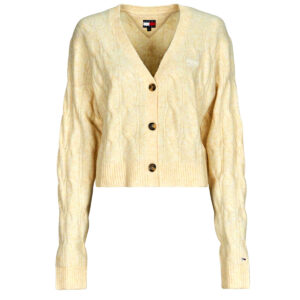 Gilet / Cardigan  Tommy Jeans  TJW HTR CABLE CARDIGAN  Beige -  Gilet / Cardigan Donna