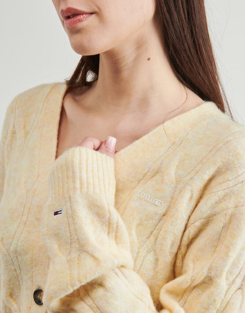 Gilet / Cardigan Tommy Jeans TJW HTR CABLE CARDIGAN Beige Gilet / Cardigan Donna - 5