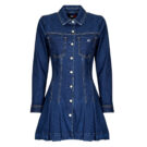 Abito corto Tommy Jeans DENIM PLEATED TRUCKER DRESS Marine Abiti corti Donna - 1