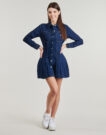 Abito corto Tommy Jeans DENIM PLEATED TRUCKER DRESS Marine Abiti corti Donna - 2