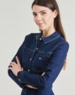Abito corto Tommy Jeans DENIM PLEATED TRUCKER DRESS Marine Abiti corti Donna - 5