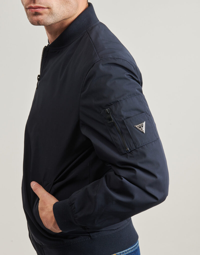 Giubbotto Guess SATIN BOMBER Marine Giubbotti Uomo - 5