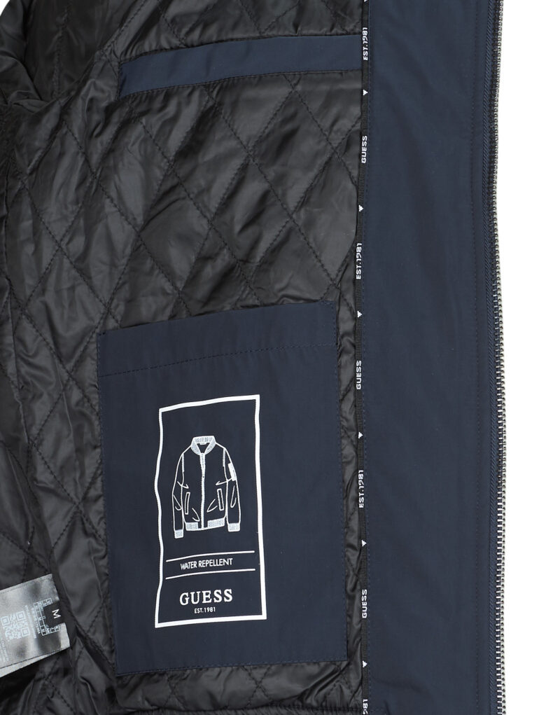 Giubbotto Guess SATIN BOMBER Marine Giubbotti Uomo - 6