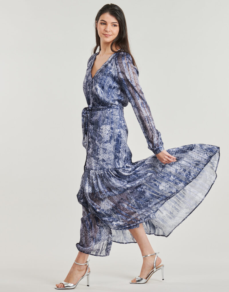 Dress Guess BREANNA LONG Blue Long Dresses Women - 3