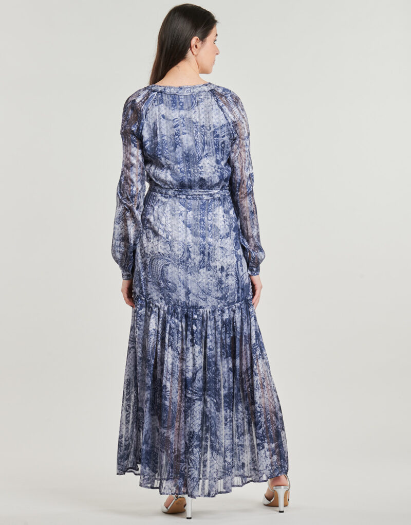 Dress Guess BREANNA LONG Blue Long Dresses Women - 4