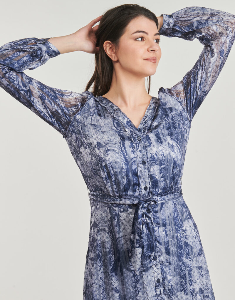 Dress Guess BREANNA LONG Blue Long Dresses Women - 5