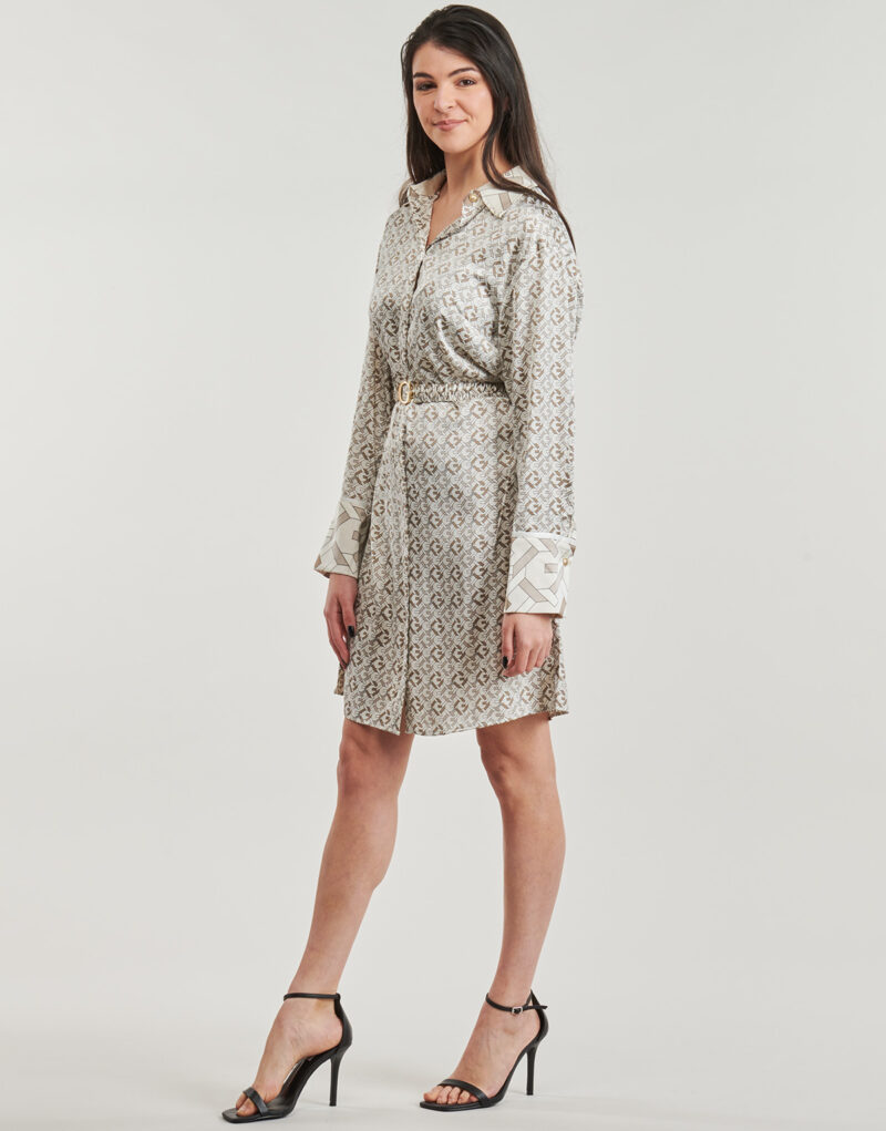 Abito corto Guess VERONICA Beige Abiti corti Donna - 3