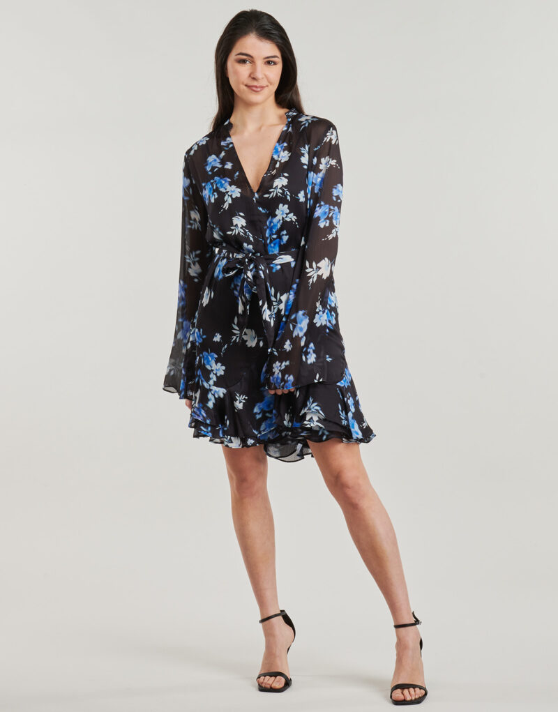 Kurzes Kleid Guess SIBILLA Blaue kurze Kleider Damen - 2