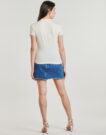 T-shirt Guess MOCK NECJK ALL OVER LOGO Bianco T-shirt maniche corte Donna - 4