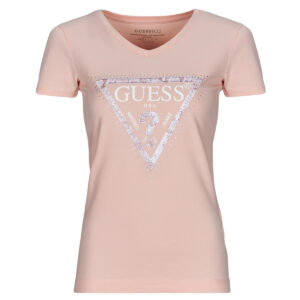 T-shirt  Guess  VN PYTHON TRIANGLE  Rosa -  T-shirt maniche corte Donna