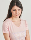 T-shirt Guess VN PYTHON TRIANGLE Rosa T-shirt maniche corte Donna - 5