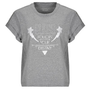 T-shirt  Guess  SLEEVES STRASS  Grigio -  T-shirt maniche corte Donna