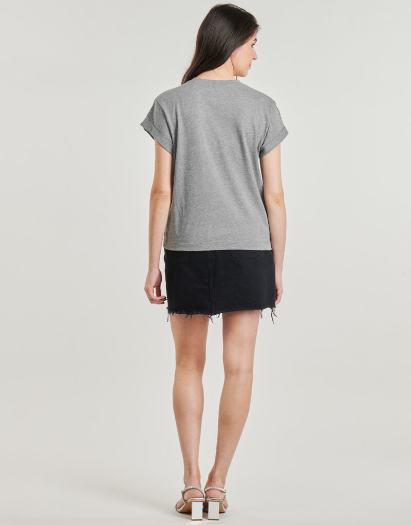 T-shirt Guess T-shirt &agrave; manches courtes SLEEVES STRASS gris pour femme - 4