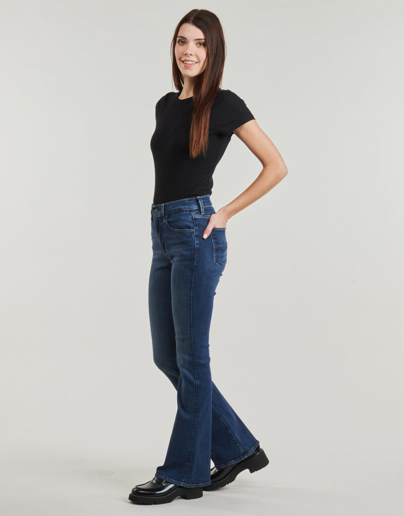 Vaqueros acampanados G-Star Raw 3301 FLARE Blu Jeans Flare Donna - 3
