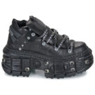New Rock WALL CRUST Nero Derby Donna - 2