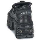 New Rock WALL CRUST Nero Derby Donna - 5