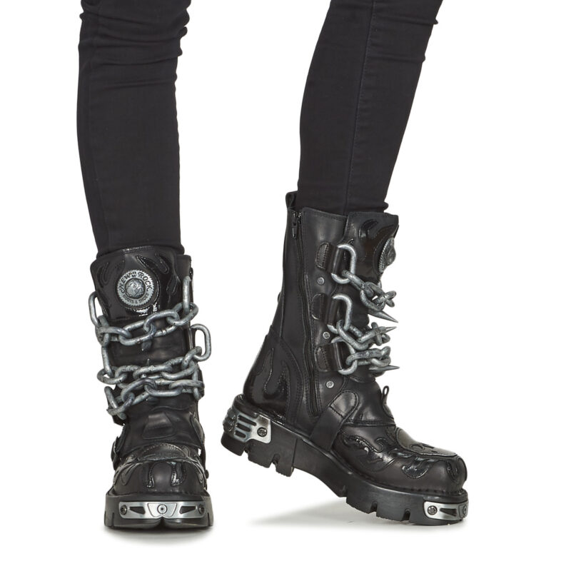 New Rock CHAROL Nero Stivaletti Donna - 8