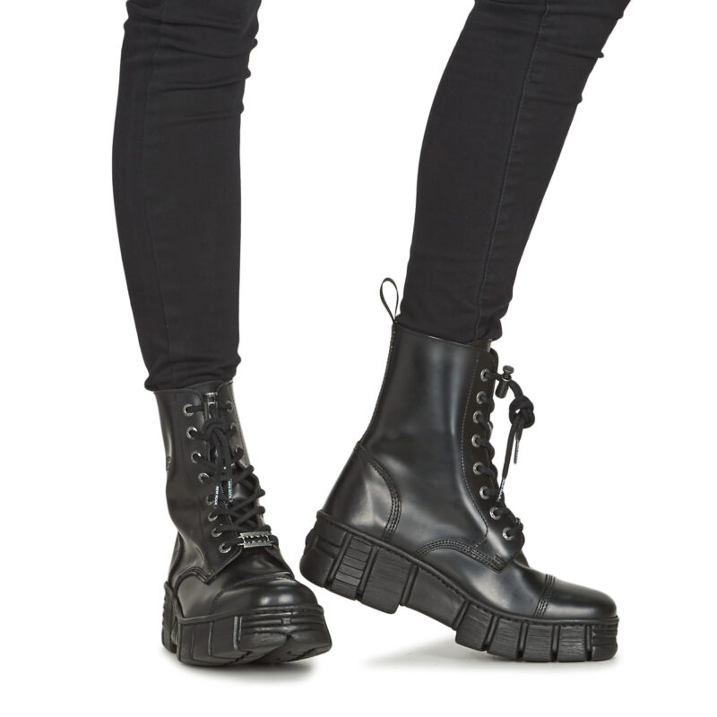 New Rock  WALL  Nero -  Stivaletti Donna - 8