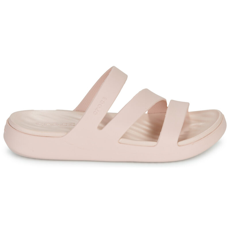 Pantoufles Crocs Getaway &agrave; brides beiges pour femme - Pointure 2