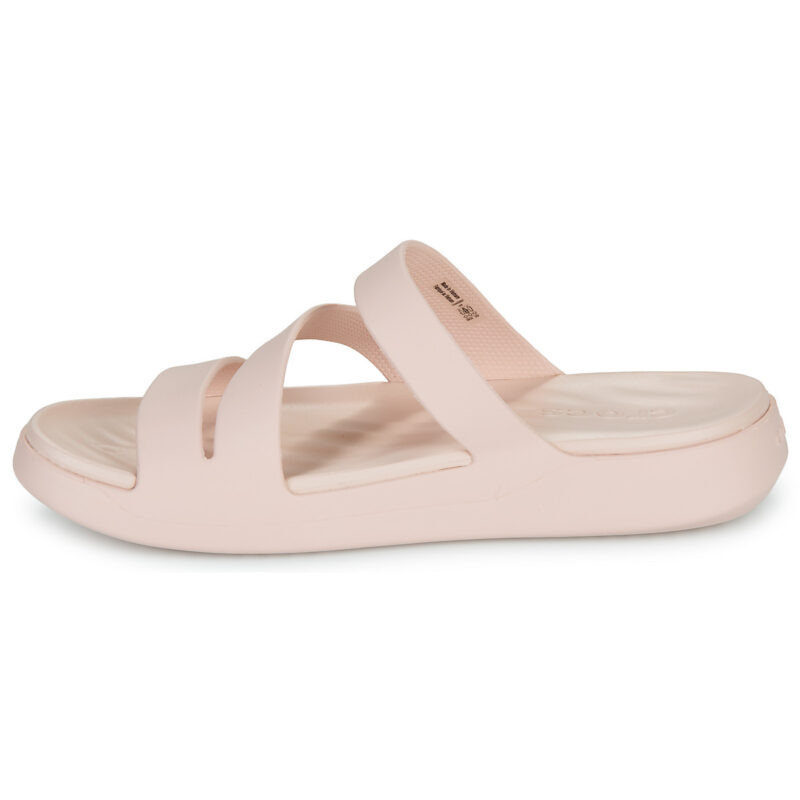 Pantoufles Crocs Getaway &agrave; brides beiges pour femme - Pointure 4