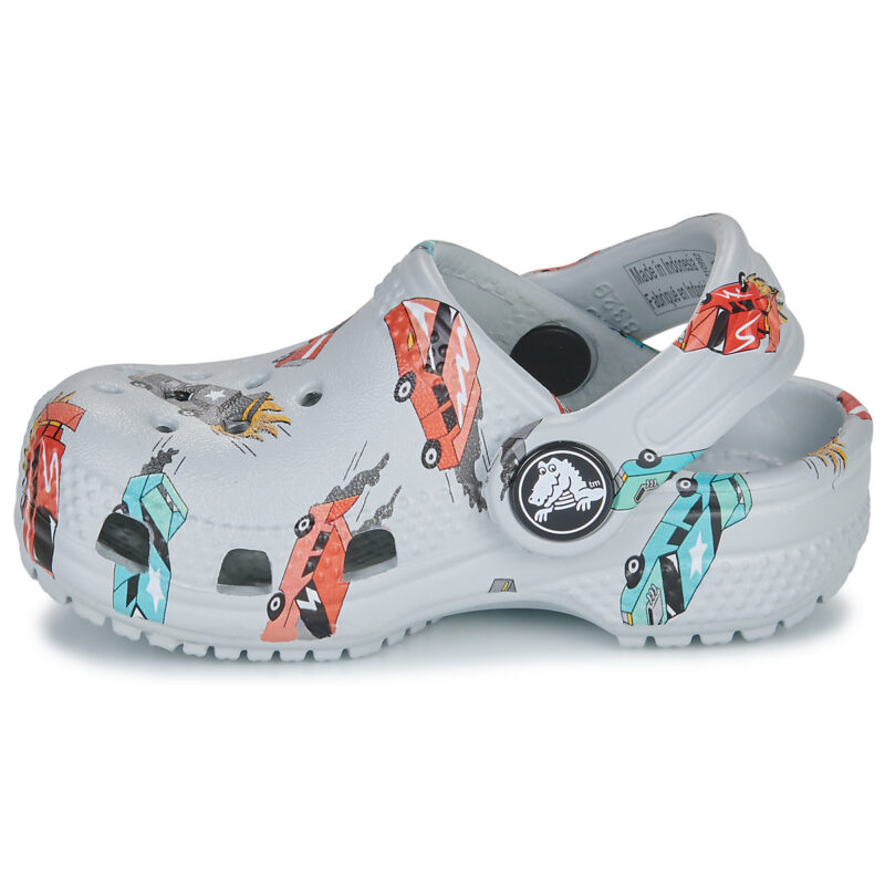 Crocs Classic Race Cars Graphic Cg T Grigio Zoccoli Bambino - 4