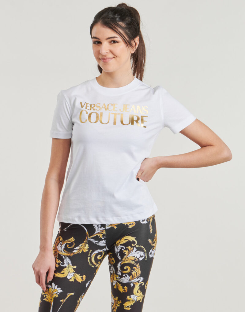 T-shirt Versace Jeans Couture 78HAHT01 Bianco T-shirt maniche corte Donna - 2