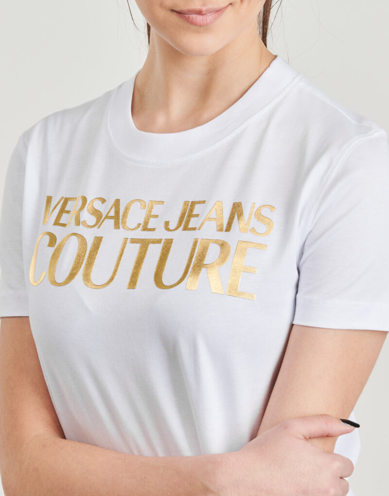 T-shirt Versace Jeans Couture 78HAHT01 Bianco T-shirt maniche corte Donna - 5