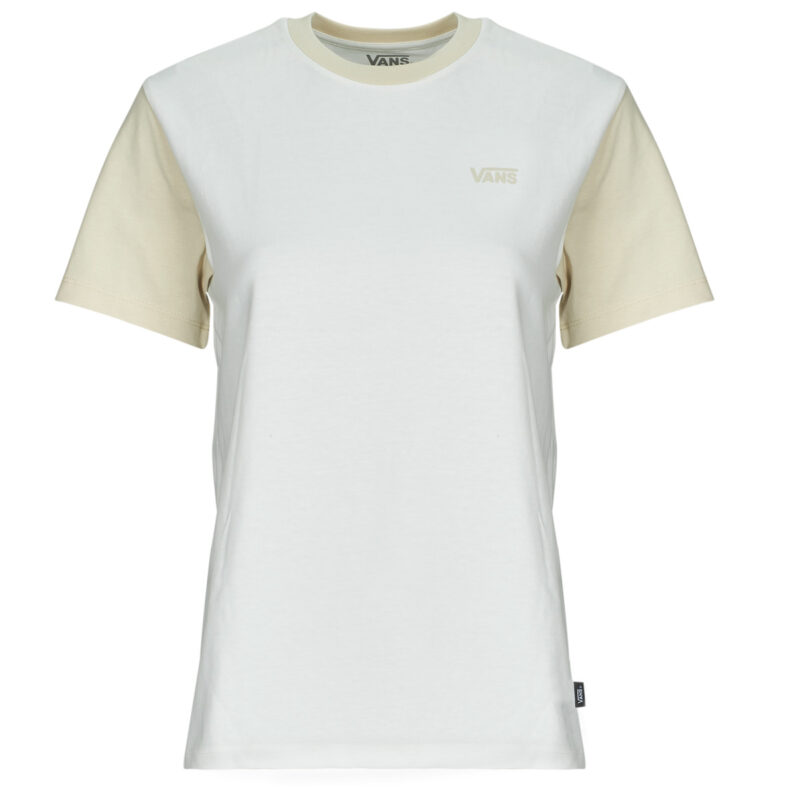 Vans COLORBLOCK BFF TEE Wei&szlig;es Damen-T-Shirt mit kurzen &Auml;rmeln - Gr&ouml;&szlig;e 1