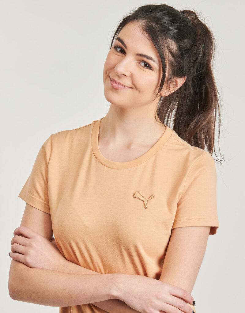 T-shirt Puma TEE W MIF BADGE BRODE Beige T-shirt maniche corte Donna - 5
