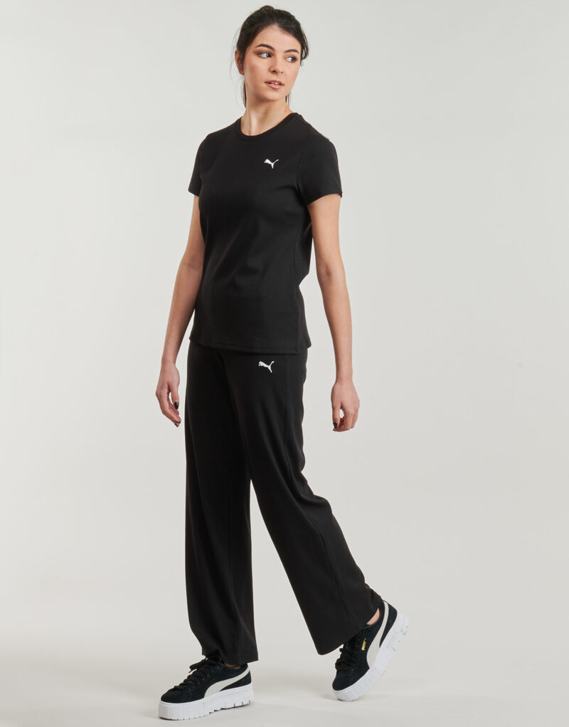 Pantaloni Sportivi Puma ESS ELEVATED RIB PANT Nero Pantaloni Sportivi Donna - 3