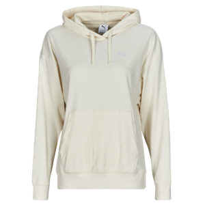 Felpe con cappuccio  Puma  ESS ELEVATED RIB HOODIE  Beige -  Felpe con cappuccio Abbigliamento Donna