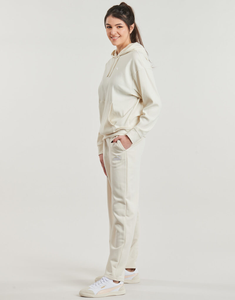 Felpe con cappuccio Puma ESS ELEVATED RIB HOODIE Beige Felpe con cappuccio Donna - 3