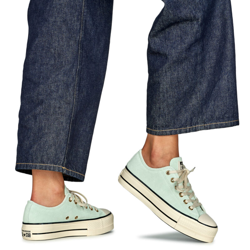 Converse  CHUCK TAYLOR ALL STAR LIFT PLATFORM SUEDE  Verde -  Sneakers basse Donna - 8