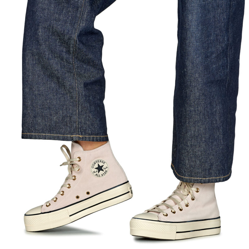 Converse CTAS LIFT PLATFORM SUEDE Rosa Sneakers alte Donna - 8