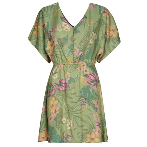 Abito corto Roxy SEASON OF SUN Verde per donna, elegante e alla moda, perfetto per la stagione estiva. Realizzato in tessuto leggero e traspirante, ideale per giornate calde. Design raffinato e versatile, adatto per occasioni casual o eventi speciali. Aggiungi un tocco di stile al tuo guardaroba con questo abito verde.