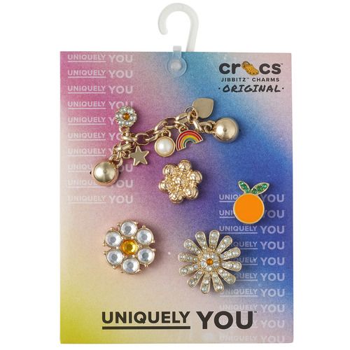 Set di accessori per scarpe uomo Crocs JIBBITZ Everything Nice Gem Mix, 5 pezzi multicolore. Perfetti per personalizzare le tue Crocs con charm colorati e divertenti, questi accessori sono ideali per aggiungere un tocco di stile unico alle tue calzature. Acquista ora per rendere le tue Crocs uniche e alla moda!
