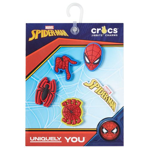 Accessori scarpe uomo Crocs Spider-Man 5 Pack multicolore, ideale per fan di Spider-Man. Questi accessori originali aggiungono stile e divertimento a qualsiasi outfit. Perfetti per completare le Crocs e dare un tocco personalizzato. Acquista ora per un look unico e alla moda!