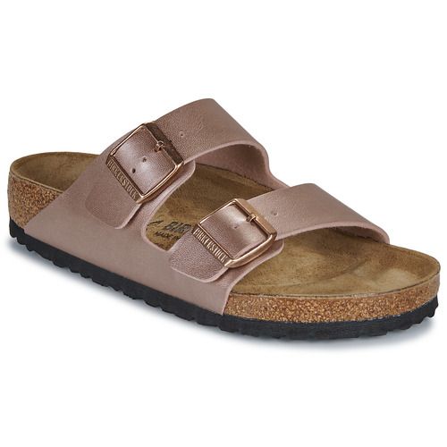 Ciabatta Donna Birkenstock Arizona BF Copper Oro, elegante e comoda, con plantare anatomico e fibbie regolabili, ideale per il tempo libero e per l'estate. Perfetta per un look casual e alla moda.