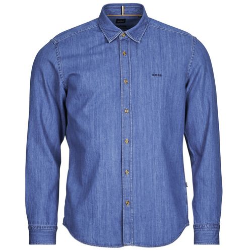 Camicia a maniche lunghe Uomo BOSS LIAM kent Blu, elegante e versatile, ideale per occasioni formali e informali. Realizzata con materiali di alta qualità, offre comfort e stile. Perfetta per completare look sofisticati e moderni.
