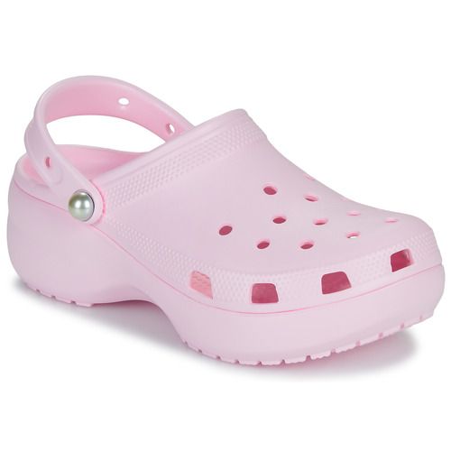 Zoccoli Donna Crocs Classic Platform Pearl Clog in elegante colore beige, con comoda suola in platform e dettagli lucidi a forma di perla. Perfetti per un look alla moda, ideali per ogni occasione estiva, questi zoccoli uniscono comfort e stile. Scopri la comodità e la versatilità dei Crocs Classic Platform Pearl Clog, un must-have per ogni guardaroba.