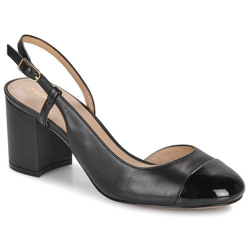 Décolleté Donna Geox D VIRNILISA 65 in pelle nera con tacco elegante. Design sofisticato e confortevole, ideale per ogni occasione. Perfette per il lavoro o una serata speciale, queste scarpe offrono stile e comodità grazie alla tecnologia traspirante Geox. Disponibili in varie misure, sono un must-have per ogni donna alla ricerca di qualità e classe.