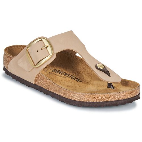 Infradito Birkenstock Gizeh Big Buckle LENB Sandcastle Beige per donna, eleganti e confortevoli, perfette per l'estate. Design alla moda con grande fibbia, realizzate con materiali di alta qualità per il massimo del comfort. Ideali da abbinare a ogni stile, queste infradito sono un must-have per ogni guardaroba. Acquista ora le Birkenstock Gizeh per un look casual e trendy.