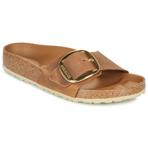 Ciabatta Donna Birkenstock Madrid Big Buckle LEOI Cognac HEX Marrone con grande fibbia, perfetta per il comfort quotidiano e lo stile elegante. Ideale per ogni occasione, queste ciabatte offrono supporto plantare eccezionale e una calzata comoda. Acquista ora per vivere il massimo del benessere ai tuoi piedi!