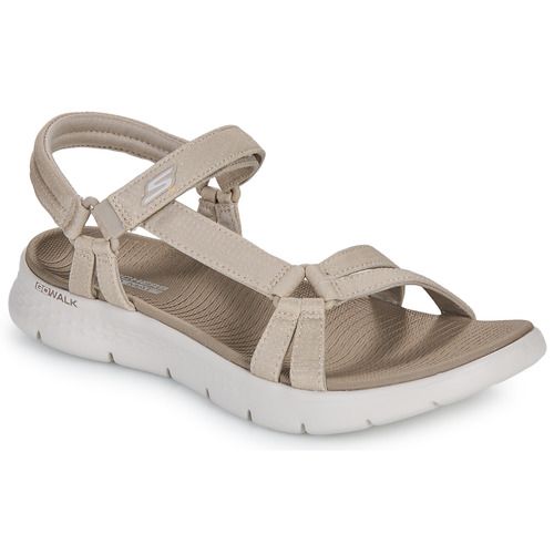 Sandali Skechers GO WALK FLEX SANDAL SUBLIME Beige per Donna, eleganti e comodi, ideali per l'estate. Design moderno e leggero, perfetti per passeggiate e attività all'aperto. Scarpe estive versatili, garantiscono comfort e stile. Acquista ora i tuoi sandali Skechers per un look alla moda!
