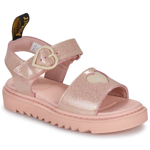 Sandali bambini ragazza Dr. Martens  Marlowe Hearts J Powder Pink+Cloud Cream  Rosa Dr. Martens 190665729511