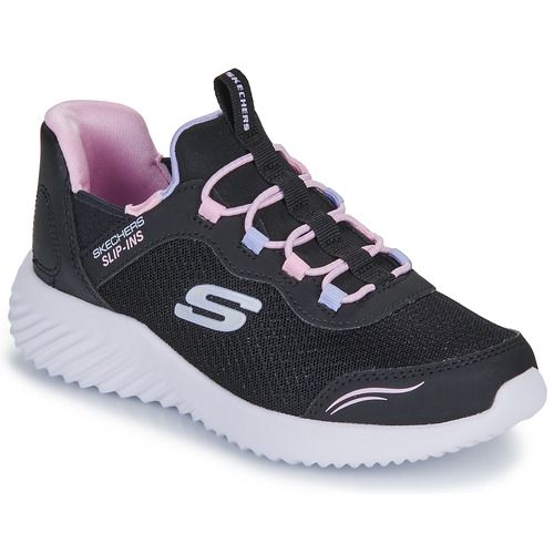 Scarpe bambina ragazza Skechers SLIP-INS: BOUNDER - SIMPLE CUTE in Nero, ideali per un comfort quotidiano e uno stile alla moda. Perfette per le piccole avventuriere, queste scarpe unite offrono facilità d’uso e un design trendy. Ordina ora per garantire il massimo della qualità e del comfort per i piedi delle tue bambine!