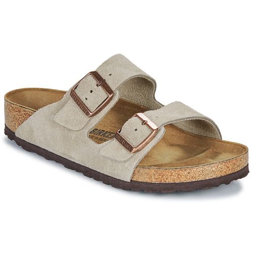 Ciabatte Uomo Birkenstock Arizona LEVE in Taupe e Beige, comode e stilose, perfette per un look casual. Acquista ora le iconiche ciabatte Birkenstock per garantire comfort e qualità nelle tue giornate.