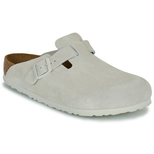 Scarpe Birkenstock Boston SFB LEVE Antique White Bianco ciabatta uomo, eleganti e confortevoli, ideali per un look casual e alla moda. Realizzate con materiali di alta qualità, queste ciabatte offrono un supporto ottimale per il piede, perfette per l'uso quotidiano. Acquista ora le Birkenstock Boston SFB LEVE e goditi il comfort senza rinunciare allo stile.